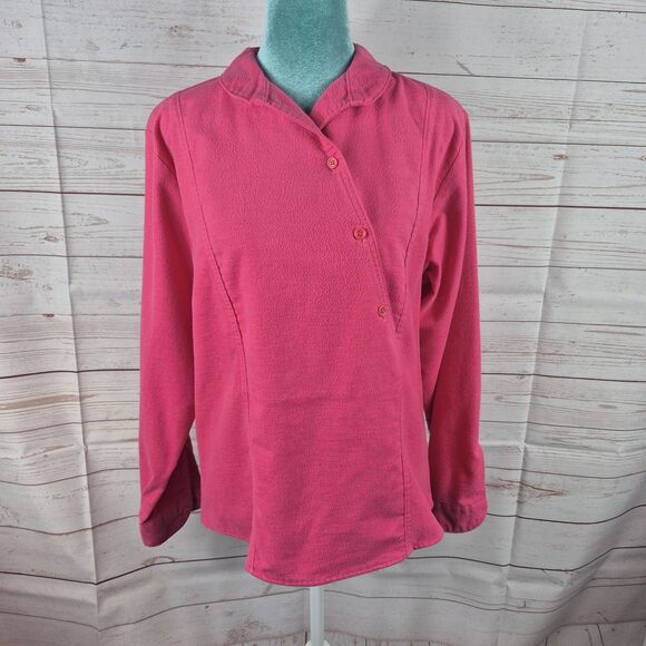 REI Tops - REI Pink Fleece Pullover Womens Sz Medium Vintage Half Button Up Long Sleeve